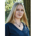 Mittelalter Bluse Aila mit Schnürung, blau