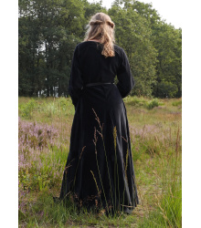 Cotehardie Isabell aus Samt, Mittelalterkleid, schwarz