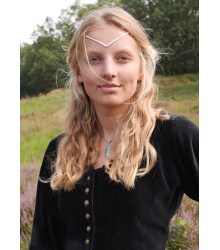 Cotehardie Isabell aus Samt, Mittelalterkleid, schwarz