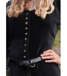Cotehardie Isabell aus Samt, Mittelalterkleid, schwarz