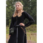 Cotehardie Isabell aus Samt, Mittelalterkleid, schwarz