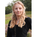 Cotehardie Isabell aus Samt, Mittelalterkleid, schwarz