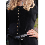 Cotehardie Isabell aus Samt, Mittelalterkleid, schwarz
