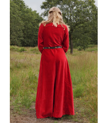 Cotehardie Isabell aus Samt, Mittelalterkleid, rot