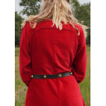 Cotehardie Isabell aus Samt, Mittelalterkleid, rot