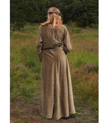 Cotehardie Isabell aus Samt, Mittelalterkleid, grün