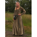 Cotehardie Isabell aus Samt, Mittelalterkleid, grün