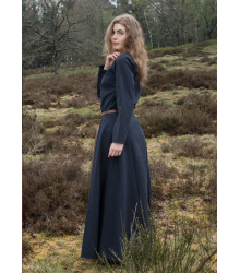 Schlichtes Mittelalterkleid Afra aus Canvas, dunkelblau