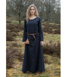 Schlichtes Mittelalterkleid Afra aus Canvas, dunkelblau
