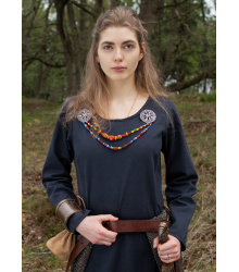 Schlichtes Mittelalterkleid Afra aus Canvas, dunkelblau