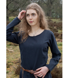 Schlichtes Mittelalterkleid Afra aus Canvas, dunkelblau