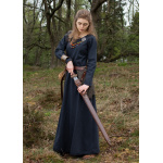 Schlichtes Mittelalterkleid Afra aus Canvas, dunkelblau