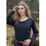 Schlichtes Mittelalterkleid Afra aus Canvas, dunkelblau