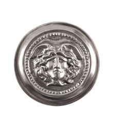 Römische Phalera, Gorgone Medusa, verzinntes Messing