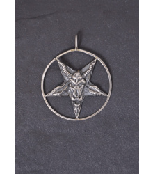 Anh&auml;nger kleines Antikreuz mit Pentagram aus Silber,...