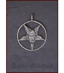 Anhänger Baphomet Pentagram aus Silber, geschwärzt