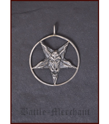 Anhänger Baphomet Pentagram aus Silber, geschwärzt