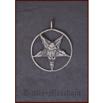 Anhänger Baphomet Pentagram aus Silber, geschwärzt