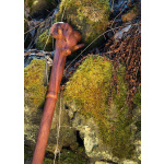 Holzstab mit Widderkopf, ca. 130 cm