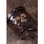 Kleiner Armschützer aus Leder mit Keltischem Triskel-Motiv