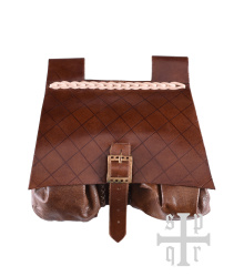 Mittelalterliche Ledertasche, 14. Jahrhundert, verschied....