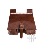 Mittelalterliche Ledertasche, 14. Jahrhundert, verschied. Farben