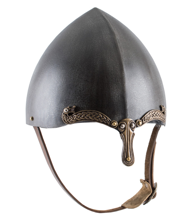 Nasalhelm mit Keltischen Motiven, Stahl mit Antik-Finish