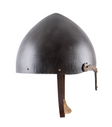 Nasalhelm mit Keltischen Motiven, Stahl mit Antik-Finish