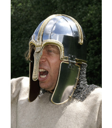 Coppergate Helm, mit unvernieteter Kettenbrünne, 1,6 mm Stahl