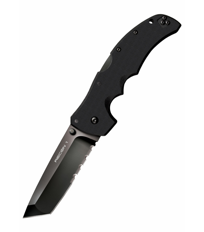 Taschenmesser Recon 1 Tanto Pt., S35VN, Schwarz, Teilwellenschliff