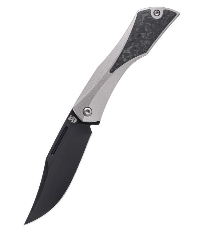 Isham Bladeworks Blackstar V2, Half Black, Taschenmesser