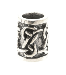 Mittelalterliche Bartperle mit keltischem Knoten aus Silber