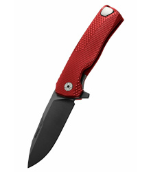 Taschenmesser ROK Aluminium, rot, schwarz, Lionsteel