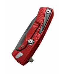 Taschenmesser ROK Aluminium, rot, schwarz, Lionsteel