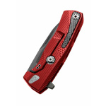 Taschenmesser ROK Aluminium, rot, schwarz, Lionsteel