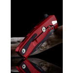 Taschenmesser ROK Aluminium, rot, schwarz, Lionsteel