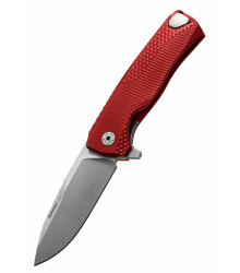 Taschenmesser ROK Aluminium, rot, satiniert, Lionsteel