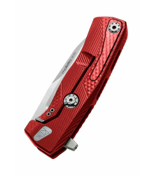 Taschenmesser ROK Aluminium, rot, satiniert, Lionsteel