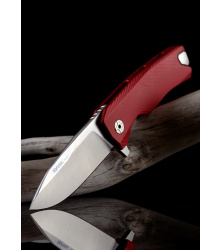 Taschenmesser ROK Aluminium, rot, satiniert, Lionsteel