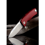 Taschenmesser ROK Aluminium, rot, satiniert, Lionsteel