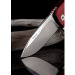 Taschenmesser ROK Aluminium, rot, satiniert, Lionsteel