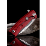 Taschenmesser ROK Aluminium, rot, satiniert, Lionsteel