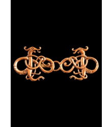 Wikinger Gewandschließe Zwei Drachen aus Bronze