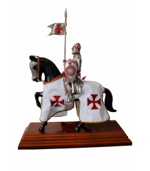 Miniatur Ritter auf Pferd, Templer, Marto