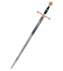 Schwert Excalibur, goldfarben mit Zier&auml;tzung