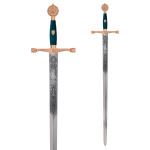 Schwert Excalibur, goldfarben mit Zierätzung