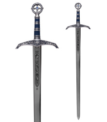 Schwert Robin Hood, silber/blau, mit Zier&auml;tzung