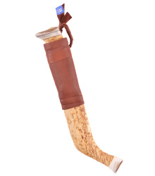 Jagdmesser mit Scheide aus Maserbirke, Wood-Jewel