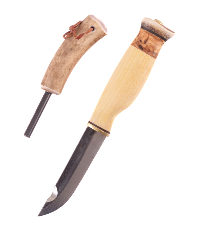 Jagdmesser mit Feuerstahl, Wood-Jewel