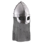 Vendelzeitlicher Spangenhelm mit Kettenbrünne, schaukampftauglich